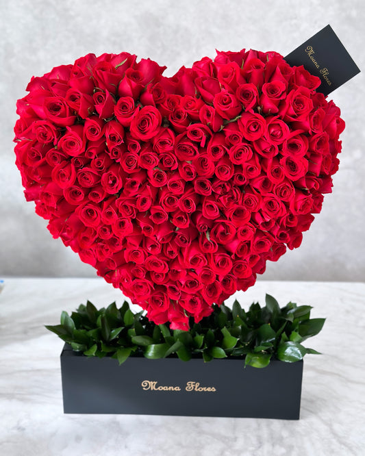 Arreglo 3D rosas rojas.