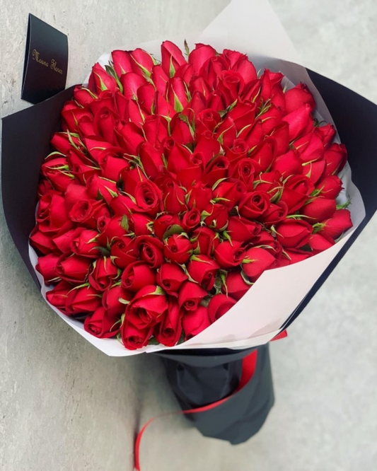 Bouquet rosas rojas 150 rosas